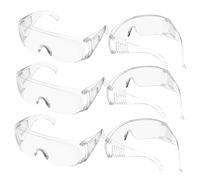Cabilock 6 Pares Gafas Protectoras de Laboratorio Ventiladas Lentes Transparentes Antifatiga Cómodas y Ligeras para Protección Ocular Segura