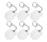 Cabilock 6 Piezas 6 Llaveros Acrílicos Blancos para Chefs, Llavero del Personal de Cocina, Recuerdo Gastronómico, Paquete, Diseño Transparente Resistente, Obsequio Original para Amantes