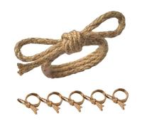 Cabilock 6 Piezas Anillos de Servilleta de Yute con Lazo Hecho Mano Decoración Rústica para Boda Fiesta y Mesa de Comedor Casa