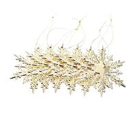 Cabilock 6 Piezas Colgante de de Nieve de Navidad Soporte de Pastel Rectangular Pegatina Festiva de Primavera Colgantes navideños Christmas Tree Decorations Colgantes de Navidad Golden