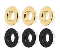 Cabilock 6 Piezas de Anillo Embellecedor de Desbordamiento para Lavabo de Cobre y Abs Protección contra Rebosamiento, Ajuste Versátil para Baño y Hotel