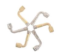 Cabilock 6 piezas Extensiones Metálicas de Válvula de Neumático Prolongadores para Coche y Moto Diseño para Fácil Reducidos