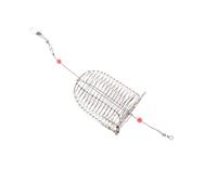 Cabilock 6 Piezas Jaula de Pesca Tapa de Resorte, Acero Inoxidable, Roja | Liberación Controlada del Cebo, Estructura Soldada Sólida, Ligera y Portátil, para Smelt y Minnows