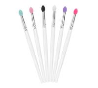 Cabilock 6 piezas Pinceles de Sombra de Ojos Grandes con Lentejuelas Aplicadores de Silicona Duraderos y Seguros para Maquillaje Profesional y Viaje