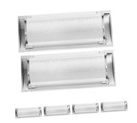 Cabilock 6 Piezas Unidades Tiradores Empotrados Ocultos para Diseño Embutido Rectangular de Aleación de Aluminio Manijas para Armarios y Archivos Acabado Moderno y Elegante