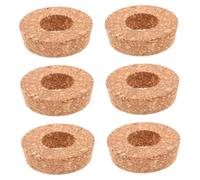 Cabilock 6 Piezas Vaso Hidropónico de Vidrio Agujero Central para Propagación de Plantas Tapas para Terrario y Miniatura Material de Vidrio Transparente y Natural