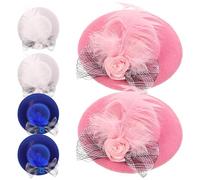 Cabilock 6 Sombreros de Pollo de Tela Ajustables Banda Elástica, Tamaño Mini, Surtido de Colores para Gallinas, Accesorios Ligeros y Cómodos para Disfraces y Decoración de Color Aleatorio
