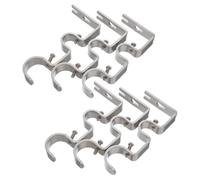 Cabilock 6 Soportes para Cortinas Soporte Central para Barra De Cortina Plateado