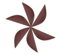 Cabilock 6 Tiradores Autoadhesivos de Plástico Abs para Armarios y Cajones en Color Marrón Forma Semicircular, Adhesivo Fuerte y Fácil Mantenimiento para Alacenas de Cocina