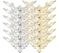 Cabilock 60 Piezas Protectores Esquinas Libros Vintage de Hierro Cubre Esquinas Adhesivas para Álbumes y Cuadernos Resistentes y Decorativos Kit DIY para Cajas y Muebles