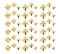 Cabilock 600 Remaches Piramidales Punk de Metal Dorado 1,2 Mm 1,5 Mm 2 Mm - 600 Piezas Cuadrados de Cuatro Mordazas para Ropa, Bolsos y Manualidades Diy, Accesorios Decorativos de Estilo