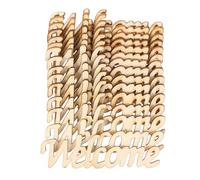 Cabilock 60piezas Madera Sin Terminar Palabras De Bienvenida Suministros Para Manualidades y Hogar