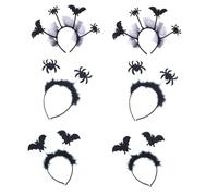 Cabilock 6Piezas Halloween Bat And Spider Hair Accessories Fun Headbands For Costume Parties And Festivals