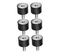 Cabilock 6Piezas Montajes de Goma Aisladores de Vibración para Compresores y Equipos de Fitness Amortiguadores de Caucho con Alta Elasticidad y Estabilidad Dinámica