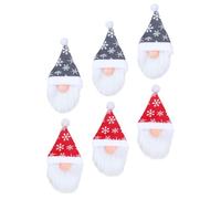 Cabilock 6piezas Tapas De Botellas De Vino Navideñas Diseño De Duendes Fundas Decorativas para Botellas De Vino para Decoración De Navidad Casa o Fiestas