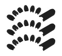 Cabilock 7 Piezas Soporte para Pulgar de Saxofón de Silicona Negra para Saxofón Soprano y Tenor, Absorbe Sudor y Mejora Agarre, Adecuado para Enseñanza y Ensambles Musicales