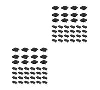 Cabilock 72 Piezas Hebilla de Montaje para Sofá Cama Abs Negro para | Conexión Segura, Instalación Fácil, Compatible Sofás y Camas Metálicas, Repuesto Versátil para Arreglos