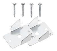 Cabilock 8 Juegos Soporte de Barra de Cortina Puerta Manos Apoyo Vara Barra de la Cortina Soportes de Barra de Cortina con Tornillos colgadores de Cortina con Tornillos Planchar Silver