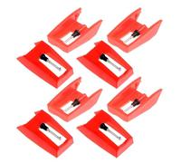 Cabilock 8 Piezas Agujas para Tocadiscos de Fonógrafo Agujas de Repuesto de Rubí No Magnéticas para Reproductores de Vinilo Sistema Protector de Seguimiento Reducción de Ruido y Durabilidad