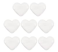 Cabilock 8 piezas Borlas de Polvo con Forma de Corazón Esponjas Suaves y Densas para Maquillaje Polvo Suelto y Compacto Herramienta Portátil para Base y Rubor Accesorio Esencial para