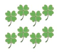 Cabilock 8 Piezas Broche de Alfiler de Trébol de Cuatro Hojas Verde de Aleación Ligera y Acabado sin Desvanecimiento para Bolso y Sombrero en Eventos Festivos de San Patricio