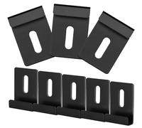 Cabilock 8 Piezas Clips de Espejo Abrazadera de Vidrio de Acero Inoxidable Negro Tornillos, Soporte para Espejo y Estante de Vidrio, para Hogares y Hoteles