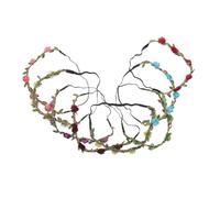 Cabilock 8 Piezas Corona de Flores con Diadema Elástica Ajustable para Mujer y Niña Guirnalda Boho de Rosas para Bodas Fiestas y Accesorios de Cabello para Damas de Honor y Celebraciones