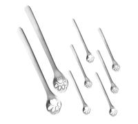 Cabilock 8 Piezas Cucharas Inoxidable con Diseño de Pata de Gato Cucharillas para Café Postres y Helados Resistentes y Fáciles de Limpiar para Hogar Oficina y Cafetería
