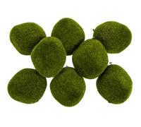 Cabilock 8 piezas de bloques de musgo, piedras artificiales decorativas, bolas falsas de musgo, bolas de relleno de florero, piedras de musgo artificiales, bolas artificiales de musgo, bolas