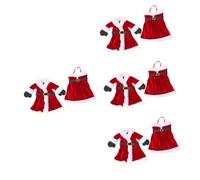 Cabilock 8 Piezas decoración de Botellas de Vino Tapas de Botellas de Navidad Bolsa de Vino de Navidad Tapa de Botella de Vino de Vacaciones Cubiertas de Botellas de Licor paño Rojo