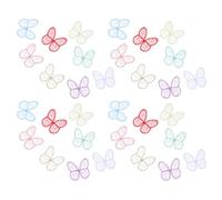 Cabilock 80 Parches Bordados de Encaje Diseño de Insecto Alado Termoadhesivos Coser Blanco Rojo Azul Rosa Morado Amarillo Verde Agua Champán Decoración DIY para Ropa Sombreros