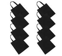 Cabilock 8piezas Bolsas de Lona Reutilizables para Compras Bolsas de Supermercado Negras para Manualidades Escolares y Fiestas Transferencia Térmica