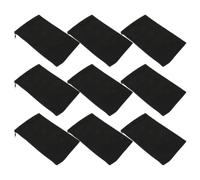 Cabilock 9 Piezas Bolsa de Lona Negra con Cremallera, Vacía, Ligera, Grande | Superficie Lisa para Diy, Uso Escolar, Formato 8,3x5 Pulgadas, Portátil y Resistente al Desgaste