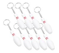 Cabilock 9 Piezas Llaveros Decorativos de Bolos, Anillo para Llaves | Colgantes Blancos, Estilo Único y Delicado, para Bolsos, Cremalleras y Organización