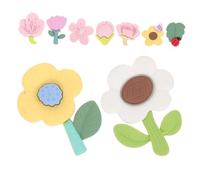 Cabilock 9Piezas Imanes de Frigorífico Forma de Flor Decoración Creativa de Refrigerador de Goma Imán Magnético para Cocina y Oficina para Superficies Magnéticas como Neveras y