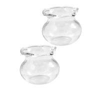 Cabilock Acuario De Vidrio Florero Pequeño Decoración Casa Accesorio Redondo Modelo