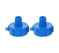 Cabilock Adaptador de Válvula para Tanque Ibc 2 Piezas Plástico Resistente Rosca Gruesa 2 Pulgadas a Fina 3/4 Pulgada Azul Conector para Manguera de Contenedor Accesorio para