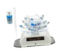 Cabilock Adorno de Loto Solar para Coche Decoración de Cristal Giratorio Aromaterapia Solar Colgante Lotus Luz Flor de Loto para Automóvil