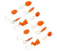 Cabilock Adornos Colgantes de Pascua 12 Piezas Conejito y Zanahoria, Decoraciones de Huevos de Espuma 4.8-6.8 Cm para Colgar, Decoración Primaveral para Mesa y Árbol, Uso Festivo