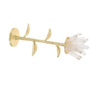 Cabilock Adornos De Cristal Amarillo Racimo De Cristal Natural Rosa De Flor De Simulación