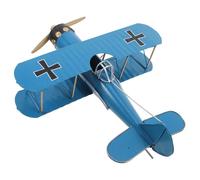 Cabilock Adornos de Modelos de Aviones Vintage Biplano de Hierro Decoración de Aviones de Metal para Coleccionistas y Exhibición Escritorio o Pared