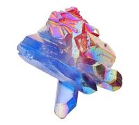 Cabilock Adornos de Racimo de Cristal Galvanizado Grupo de Cristales para Relleno de Jarrón Decoraciones del Hogar con Cuarzo Natural para Meditación Energética el Hogar