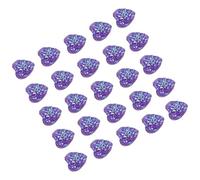 Cabilock Adornos de Resina Púrpura Modelados Realistas 50 Piezas Accesorios Ligeros y Portátiles y Colores Brillantes para Manualidades Diy para Decoración