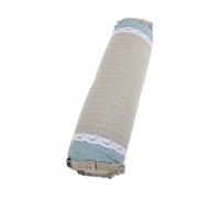 Cabilock Almohada Cervical Almohada para Dolor Cervical Cilíndrica y Redonda, Relleno de Trigo Sarraceno, Tela a Cuadros, Soporte Ergonómico y Confort Ajustable, para Dormir Boca Arriba