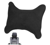 Cabilock Almohada Cuello del Coche Hueso de Piel Sintética Negra, Soporte Ergonómico, Compacto y Cómodo, Adecuado para Conducir y Viajes, Accesorio Automotor para Adultos