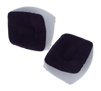 Cabilock Almohada Inflable Cojín de PVC Tejido Flocado 2 Piezas para Reposapiés de Viaje 37x28 Cm Soporte Ergonómico Cómodo, Fácil de Inflar, Adecuado para Aviones y Exteriores