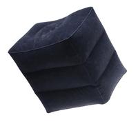 Cabilock Almohada Inflable para Piernas con Reposapiés Ajustable Alturas Cojín Portátil para Viaje Avión Tren o Coche Descanso Cómodo y Mejora Circulación Color Azul Oscuro