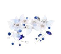 Cabilock Ancient Style Butterfly Bridal Headpiece With Crystal Rhinestones And Pearl Flower Handmade Wedding Hair Accessory For Bride And Party Elegant Chinese Style Hairpin Headdress