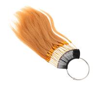Cabilock Anillos de Color para Pruebas de Cabello Humano Real Muestras Naturales de Mechones de Unidades para Práctica de Peluquería y Tintes Profesionales