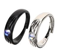 Cabilock Anillos Juego Abiertos de Metal, Estilo Clásico | Joyas Amigo, Uso en Trabajo y Aniversarios, Diseño Simple y Chic, Anillo de Promesa